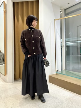 「アイテム（スカート）」を使った、whimkumagaiさん（レディース・153cm・40代）の秋コーディネート