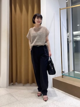 「Whim Gazette（ウィムガゼット）のアイテム（バッグ）」を使った、whimkumagaiさん（レディース・153cm）の夏コーディネート