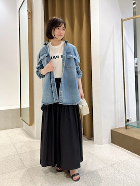 「Whim Gazette（ウィムガゼット）のアイテム（バッグ）」を使った、whimkumagaiさん（レディース・153cm）の夏コーディネート