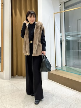 「アイテム（つなぎ/オールインワン）」を使った、whimkumagaiさん（レディース・153cm）の秋コーディネート