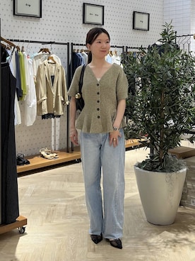 「A part by（アパートバイ）のチュールタンク（タンクトップ、ホワイト系）」を使った、apartby15さん（レディース）の春コーディネート