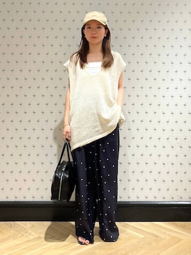「A part by（アパートバイ）のアイテム（帽子）」を使った、apartby15さん（レディース・154cm）の春コーディネート