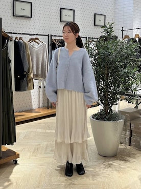 「A part by（アパートバイ）のオブリークトゥショートブーツ（ブーツ、ブラック系）」を使った、apartby15さん（レディース）の秋コーディネート