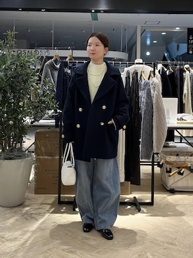 「アイテム（ピーコート）」を使った、apartby15さん（レディース・155cm）の冬コーディネート