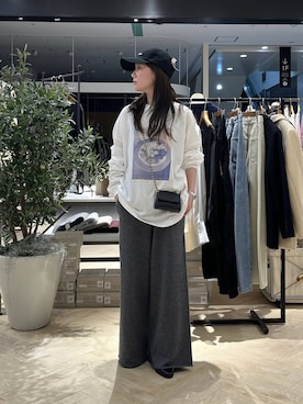 「ウエストゴム」｜「アイテム（帽子）」を使った、apartby15さん（レディース・155cm）の秋コーディネート