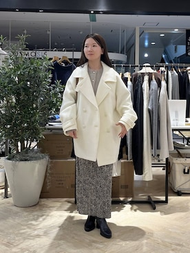 「apart by lowrys」｜「アイテム（ピーコート）」を使った、apartby15さん（レディース・155cm）の冬コーディネート