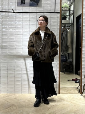 「A part by（アパートバイ）のアイテム（その他アウター）」を使った、apartby15さん（レディース・155cm）の秋コーディネート