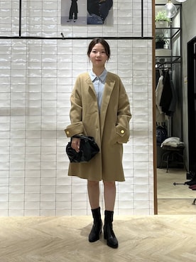 「アイテム（シャツワンピース）」を使った、apartby15さん（レディース・155cm）の秋コーディネート