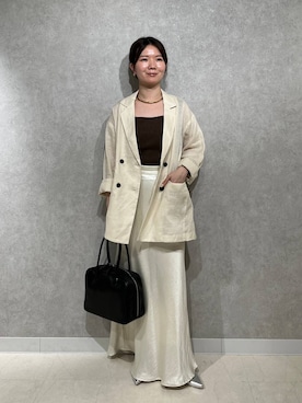 「アイテム（テーラードジャケット）」を使った、apartby15さん（レディース・154cm）の夏コーディネート