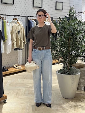 「A part by（アパートバイ）のハートモチーフバッグ（ショルダーバッグ、ベージュ系）」を使った、apartby15さん（レディース）の春コーディネート