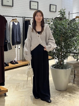 「A part by（アパートバイ）のソフトカーブバッグ（ショルダーバッグ、ホワイト系）」を使った、apartby15さん（レディース）の秋コーディネート