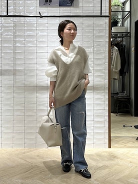 「アイテム（シャツワンピース）」を使った、apartby15さん（レディース・155cm）の秋コーディネート