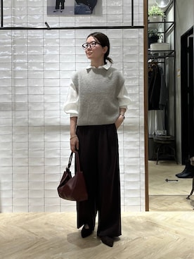 「アイテム（シャツワンピース）」を使った、apartby15さん（レディース・155cm）の秋コーディネート