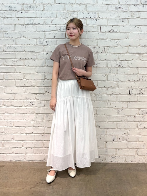 Whim Gazette ヴィンテージタフタスカート　白 Whim Gazette｜ヴィンテージタフタスカート | Rakuten Fashion(楽天