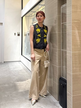 「Whim Gazette（ウィムガゼット）の【Hoaw.】コンチョベルト（ベルト）」を使った、wgwatanabeさん（レディース・160cm）の夏コーディネート