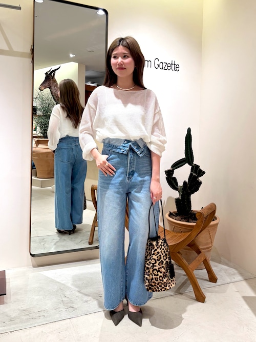 美品✨ウィムガゼットゼブラプリントハイウエストパンツ ハイウエストデニムパンツ（デニムパンツ）｜Whim Gazette（ウィム