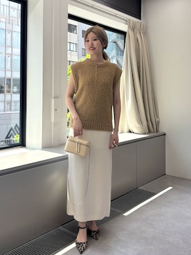 「キャメル」｜wgwatanabeさん（レディース・160cm）の夏コーディネート