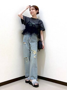 「アイテム（その他トップス）」を使った、なあせさん（レディース・157cm・20代）の春コーディネート