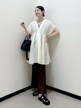 「アイテム（ピアス（両耳用））」を使った、なあせさん（レディース・157cm・20代）の夏コーディネート