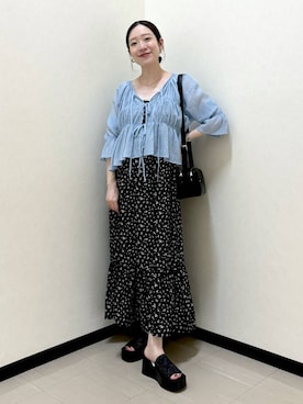 「アイテム（ピアス（両耳用））」を使った、なあせさん（レディース・157cm・20代）の夏コーディネート