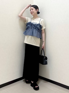 「アイテム（ピアス（両耳用））」を使った、なあせさん（レディース・157cm・20代）の夏コーディネート