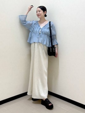 「アイテム（ピアス（両耳用））」を使った、なあせさん（レディース・157cm・20代）の夏コーディネート