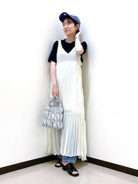 「アイテム（キャップ）」を使った、なあせさん（レディース・157cm・20代）の春コーディネート