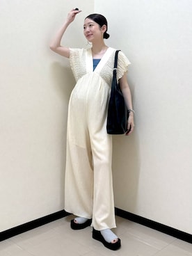 「LOWRYS FARM（ローリーズファーム）のヤワラカルイ２ＷＡＹショルダーＢＡＧ 115210（ショルダーバッグ）」を使った、なあせさん（レディース・157cm・20代）の夏コーディネート