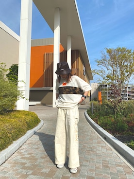 「白コーデ」｜MIYUUさん（レディース・160cm）の春コーディネート