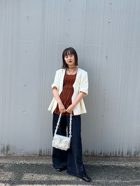 「AKIRANAKA（アキラナカ）のアイテム（ジャケット/アウター）」を使った、hiyopiyo10さん（レディース・163cm）の春コーディネート