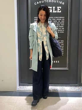 「AIGLE（エーグル）のアイテム（財布/小物）」を使った、okuyama39さん（レディース・160cm）の春コーディネート
