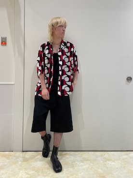 「whiteland」｜「アイテム（ブーツ）」を使った、Hideki Fukudaさん（メンズ・175cm）の夏コーディネート