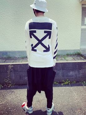 「OFF-WHITE」｜「アイテム（帽子）」を使った、＊dai＊さん（メンズ・180cm）の夏コーディネート