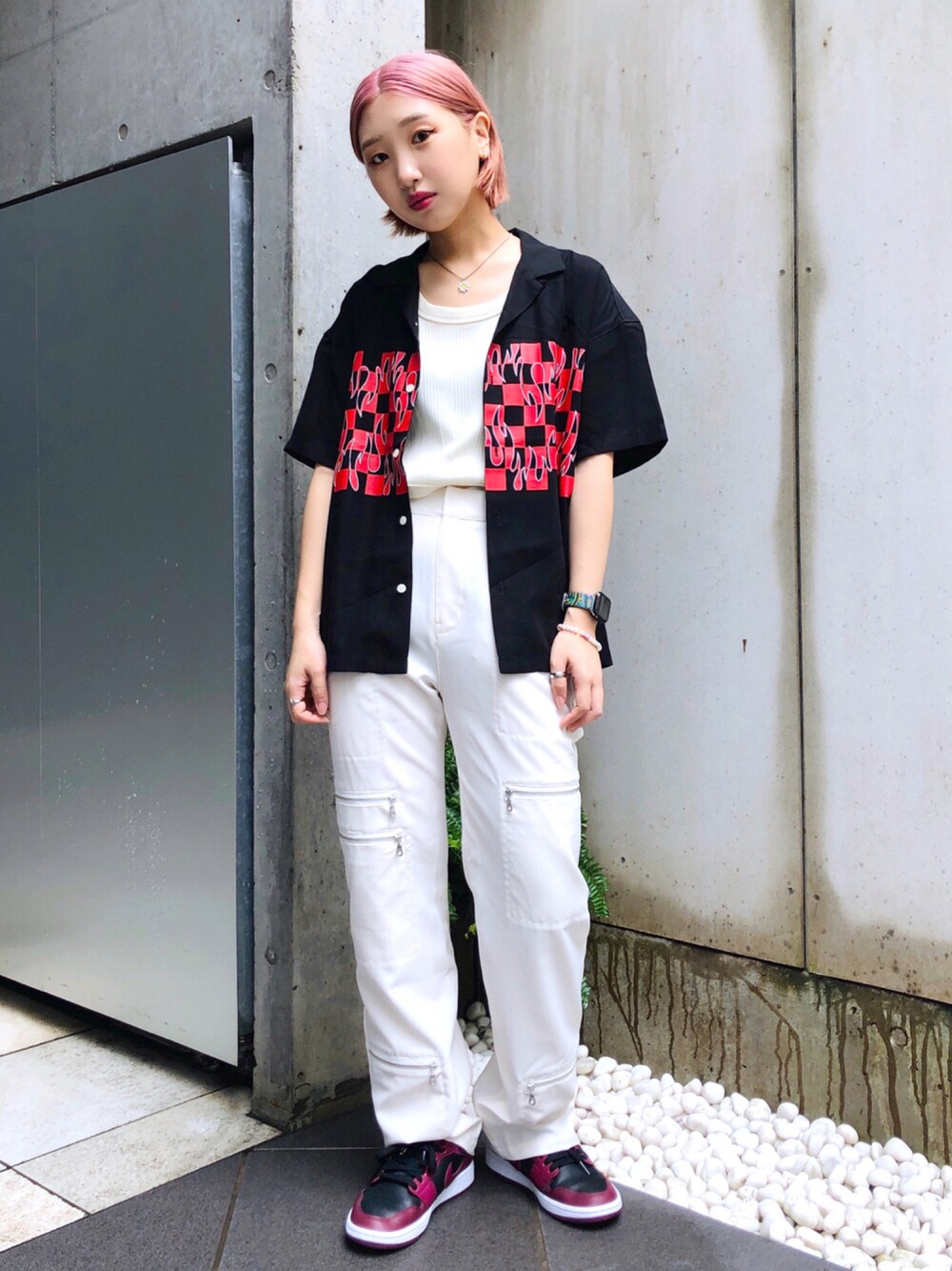X-girl（エックスガール）の「HOTROD S/S SHIRT（シャツ