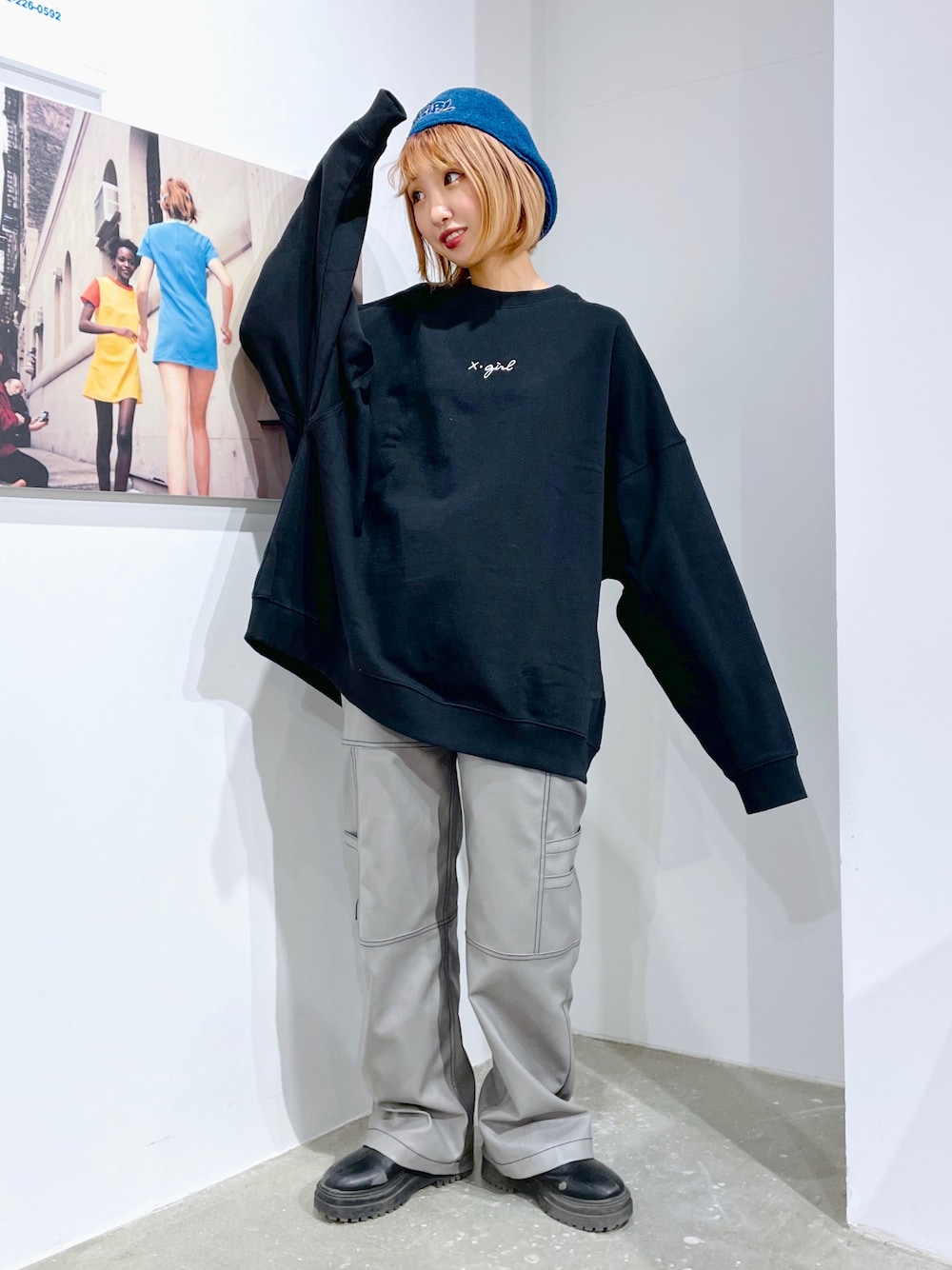 エックスガール　　レザーパンツ X-girl（エックスガール）の「X-girl × YURINO GATHERED FLARE