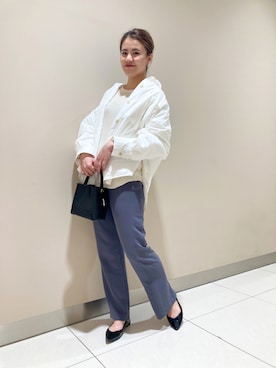 「qualite（カリテ）のアイテム（ナイロンジャケット）」を使った、NAOさん（レディース・170cm）の秋コーディネート