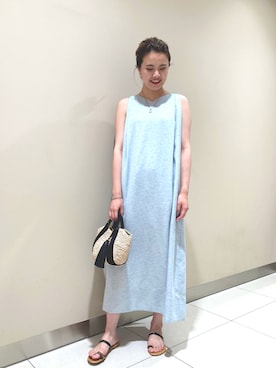 「qualite（カリテ）のアイテム（ワンピース）」を使った、NAOさん（レディース・170cm）の夏コーディネート