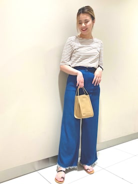 「tov（トーヴ）の【TOV】LORO ミニハンドバッグ（ショルダーバッグ）」を使った、NAOさん（レディース・170cm）の夏コーディネート