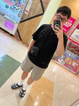 「ARC'TERYX（アークテリクス）のARC'TERYX/アークテリクス Mantis 1 Waist Pack（ショルダーバッグ、ブラック系）」を使った、YuUTaさん（メンズ・178cm）の夏コーディネート
