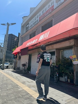 「CDG（シーディージー）のアイテム」を使った、YuUTaさん（メンズ・178cm）の春コーディネート