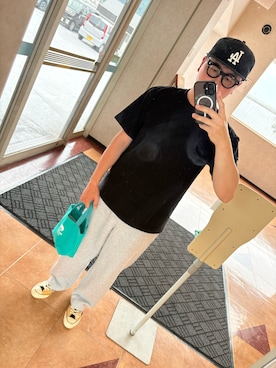 「JINS（ジンズ）のアイテム」を使った、YuUTaさん（メンズ・178cm）の夏コーディネート
