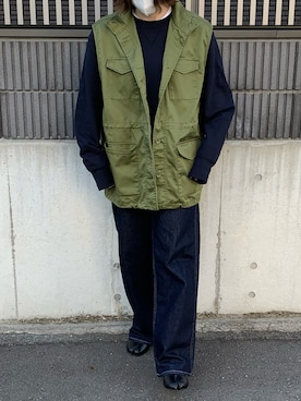 「#オトナカジュアル」｜「アイテム（スウェット）」を使った、さっちさん（レディース・159cm）の冬コーディネート