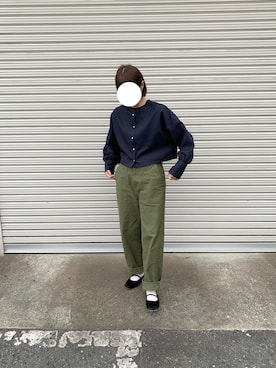 「feepur（フェピュール）のアイテム（チノパンツ）」を使った、さっちさん（レディース・159cm）の秋コーディネート