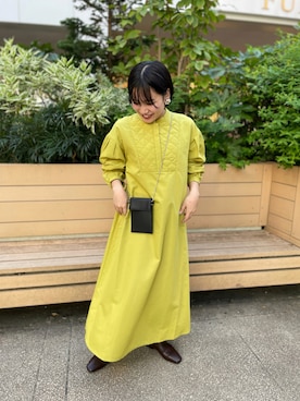 「ITEMS URBANRESEARCH（アイテムズ アーバンリサーチ）のアイテム（ショルダーバッグ）」を使った、伊藤さん（レディース・151cm）の夏コーディネート