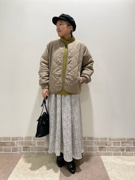 「アーバンリサーチ」｜「アイテム（キャスケット）」を使った、伊藤さん（レディース・151cm）の冬コーディネート