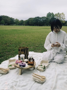 「ピクニック」｜「アイテム（その他）」を使った、伊藤さん（レディース・151cm）の秋コーディネート