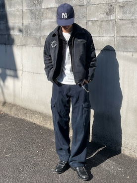 「アイテム（ブルゾン）」を使った、renさん（メンズ・167cm）の冬コーディネート