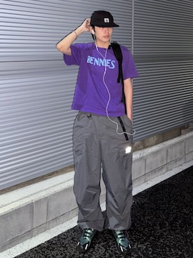 「アイテム（カーゴパンツ）」を使った、''r_e_n"さん（メンズ・167cm・20代）の夏コーディネート