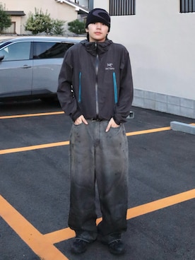 「アイテム（マウンテンパーカー）」を使った、renさん（メンズ・167cm）の秋コーディネート