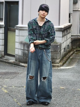「アイテム（ニットキャップ/ビーニー）」を使った、''r_e_n"さん（メンズ・167cm・20代）の秋コーディネート
